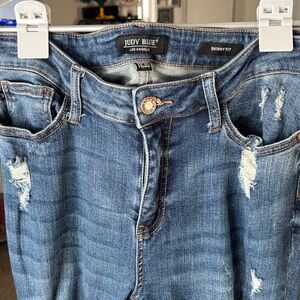 Judy Blue Distressed Denim Skinny Jeans